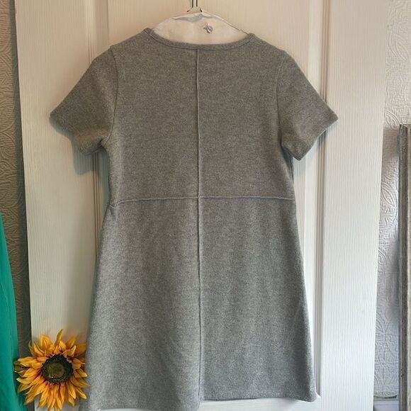Zara Grey Short Sleeve Sweater Dress - Size 13/14 - 164 cm - Picture 5 of 7